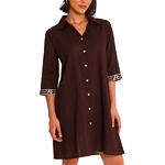 Robe chemise de plage manches mi-longues DUNA