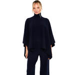 SELMARK - Ref.P12854S - Pyjama pantalon évasé poncho col montant The Knit Code