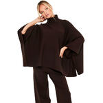 Pyjama pantalon évasé poncho col montant The Knit Code