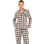 SELMARK - Ref.P13176S - Pyjama pantalon chemise manches longues Classic Cocoa