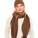 Ensemble bonnet et écharpe à pompons PC2