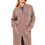 Veste cardigan long zippé PC2