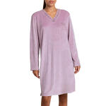 Chemise de nuit velours manches longues Luxury Guipure