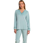 ADMAS FEMME - Ref.64858AD - Pyjama velours pantalon top M.longues Luxury Guipure