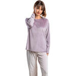 ADMAS FEMME - Ref.64687AD - Pyjama velours pantalon top manches longues Stripes