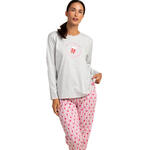 ADMAS FEMME - Ref.64849AD - Pyjama pantalon top manches longues Lady Night Admas
