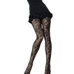 Paire de collants nets résille floral Mélanie