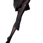 Paire de collants 50 den opaques imprimé floral Prestige