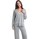 Pyjama pantalon évasé top manches longues col V Misty
