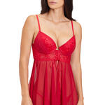 LASCANA - Ref.CO255NR - Négligé Push-Up rouge Tentation Lascana