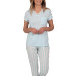 ADMAS WOMAN - Ref.54195AD - Pyjama pantalon t-shirt Classic Stripes bleu Admas