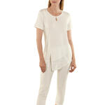 LISCA - Ref.23265LI2 - Tenue d'intérieur pantacourt t-shirt Felicity ivoire