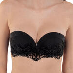 LISCA - Ref.10283LI - Soutien-gorge balconnet bandeau push-up Rhapsody noir