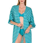 Tunique de plage ouverte manches demi Itala Marina